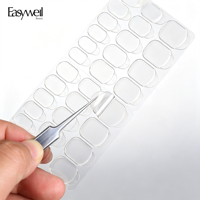Lot de 10 feuilles de gel transparentes adhésives pour ongles, pour faux ongles à presser