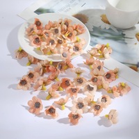 Multicolor mini handgemaakte kunstzijde bloesem bloemknoppen DIY krans cadeaudoos voor bruiloft kerst huis feest knutsel decoratie