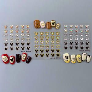 หมุดโลหะประดับพลอยเทียมสีทอง & สีรุ้งสำหรับตกแต่ง<span class=keywords><strong>เล็บ</strong></span>ระดับต<span class=keywords><strong>ก</strong></span>แต่งเล็บได้รับใบอนุญาต3D หัวมิค<span class=keywords><strong>ก</strong></span>ี้ของดิสนีย์ - Product Image 3