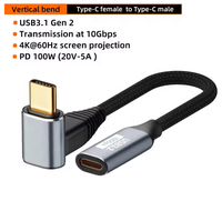 Câble d'extension USB C 3.1 Gen2 10 Gbps 5A PD 100W Type C vers C QC4.0 3.0 Câble de charge rapide pour MacBook Pro Câble vidéo 4k 60Hz