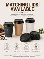 SUMKOKA Gobelets à café en papier écologiques de 12 oz pour emporter - Vente en gros Blanc pour cafés, bureaux, boissons chaudes