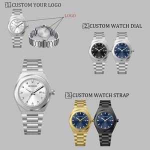 Custom Logo Luxury <b>Men's</b> Stainless Steel Wristwatch <b>Men's</b> Gold Quartz <b>Watch</b> with 42mm Dial Business for <b>Men</b> - Product Image 5