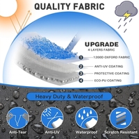 Housse de bateau robuste en tissu Oxford imperméable pour coques de 17 à 19 pieds et bateaux de pêche, tailles et couleurs personnalisées disponibles