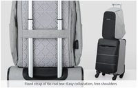 Sac à dos de voyage Oxford tendance antivol et imperméable Bonita, avec fermeture éclair, port de chargement USB, idéal pour affaires, ordinateur portable et école