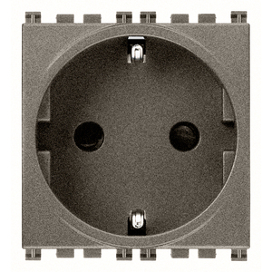 Enchufe Metálico Alemán Sicury 2P+T 16A, 5.3cm de Altura, 5.1cm de Longitud, 4.3cm de Ancho - Product Image 1