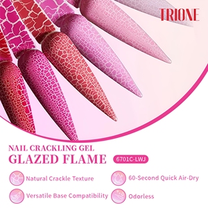 TRIONE Gel per Unghie 3D Effetto Crepe di Alta Qualità, Altamente Pigmentato, Fluorescente, per Nail Art Professionale, Etichetta Personalizzabile - Product Image 1