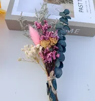 Ces fleurs en gros Mini Bouquet de fleurs séchées Babysbreath Lover Herbe Feuilles d'eucalyptus Petites fleurs décoratives