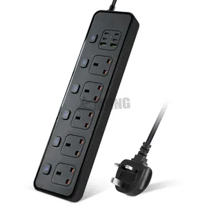 4 TYPE-C+2 USB charging extension sockets intelligent recognition extension cable smart socket