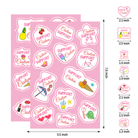 Autocollants esthétiques Kawaii personnalisés OEM en PVC rose pour bullet journaux, planificateurs et décoration de cadeaux