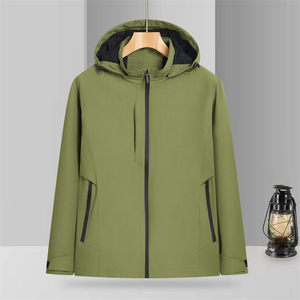 Outdoor Windproof <b>Waterproof</b> <b>Jacket</b> Unisex Contrast Binding Technical Apparel - Product Image 2