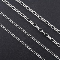 Yadreva – collier Rolo en acier inoxydable pour hommes et femmes, chaîne ovale en O, couleur argent, maillons cubains, accessoires de bijoux à faire soi-même