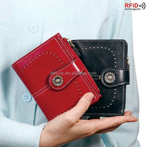 2026 Neue Großhandels-Kompaktbrieftasche für Damen aus Leder mit RFID-Schutz und Reißverschluss-Münzfach - Product Image 6