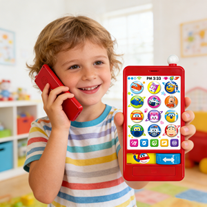 Juguete Educativo para Niños, Teléfono <span class=keywords><strong>de</strong></span> Aprendizaje con Luz LED, Logotipo <span class=keywords><strong>de</strong></span> Marca Personalizable - Product Image 1