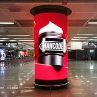 Eagerled P1.53 P1.66 P1.86 P2 P2.5 P3.0 P4 Écran d'Affichage Vidéo Mural LED Flexible Rond Courbé 360 Intérieur
