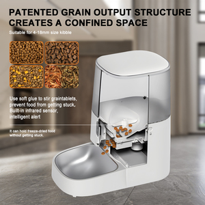 Distributeur automatique de nourriture intelligent CITICITY avec minuterie, application/WiFi, alimentation à distance par commande vocale pour chats, chiens et autres animaux domestiques - Product Image 4