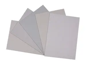 批发供应商免费样品定制尺寸灰板可回收材料灰色刨花板双灰色彩色无涂层灰板