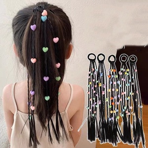 Commercio all'ingrosso 40cm principessa colore <span class=keywords><strong>treccia</strong></span> capelli parrucche per ragazze capelli coda di cavallo per bambini parrucca <span class=keywords><strong>treccia</strong></span> cravatta estensione dei capelli - Product Image 3