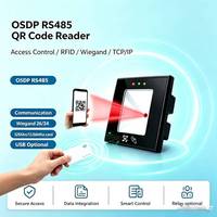 Lector de Control de Acceso con Red RJ45 TCP/IP, Lector de Tarjetas con Código QR, Escáner RFID NFC de 125Khz y 13.56Mhz, con Relé de Control de Acceso