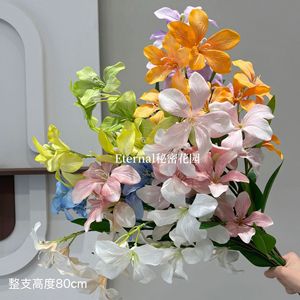 Orchidée artificielle Secret Garden à 7 têtes, fleurs en soie, décorations de mariage - Product Image 2
