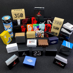 High Quality Designer Custom Logo Transparent Display Clear Acrylic Packaging Paper Gift Bags 3D Sneaker Mini Shoe Boxes