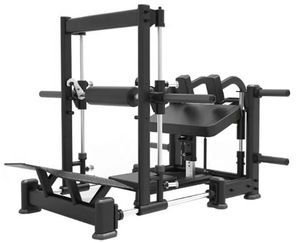 Équipement de musculation professionnel Freeman en acier pour l'entraînement des fessiers et des hanches, avec fonction Hip Thrust et Hip Bridge Smith 3D à charge par plaques - Product Image 1