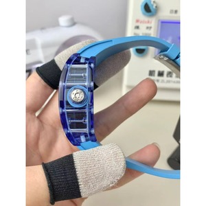 3501 Cool Blue Crystal Top-quality <b>Skeletonized</b> Tourbillon Waterproof <b>Automatic</b> Mechanical <b>Watch</b> for Men - Product Image 4