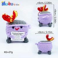 Poupée Amigurumi miniature en crochet faite à la main, finition personnalisée OEM, thème Dumpster Fire, pour cadeaux d'entreprise et petites entreprises