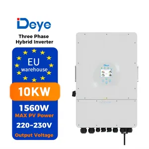 דה מחסן Deye היברידי שמש מהפך 3.6kw 5kw 8kw 10kw 12kw היברידי שמש כוח מהפך עבור SUN-12K-SG04LP3-EU