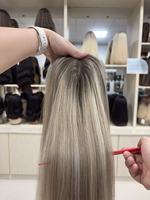 Topper en Cheveux Vierges Naturels à Base de Soie pour Femmes, Respirant, Haute Qualité, Ligne de Cheveux Naturelle Transparente pour Dentelle, Densité 150%