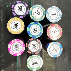 Poker Chips 40mm 3.2mm Thickness 14 Colors Durable For Card Games Chess <b>Entertainment</b> - Product Image 4