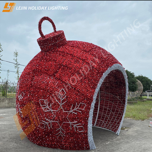 Venta caliente Impermeable 3D LED bola dorada motivo luces para la decoración de la calle al aire libre - Product Image 2