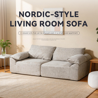 Vakuumkomprimiertes Quadratisches Dreisitzer-Sofa mit Hochdichtem Schaumstoff und Mikrofaser-Bezug für Wohnzimmer