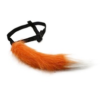 Ensemble de costumes d'animaux en fourrure : Bandeau et queue de renard orange en peluche pour jeux de rôle et accessoires de déguisement cosplay