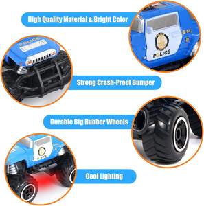 Dwi Dowellin auto della <span class=keywords><strong>polizia</strong></span> telecomandata da 2 3 4 anni, giocattolo di abilità motorie per auto da 2.4 GHz con telecomando, (macchina della <span class=keywords><strong>polizia</strong></span>) - Product Image 2