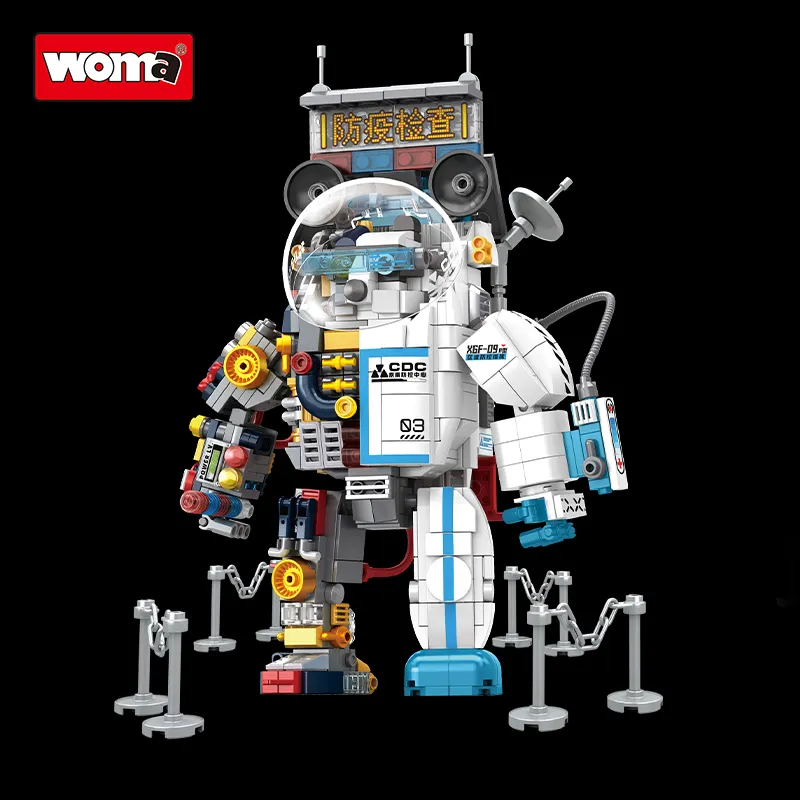 WOMA TOYS Wholesale Customize Kids MOC Adult Decompression Toy Model Robot Mecha Educational STEM Building Blocks Brick Set Diy