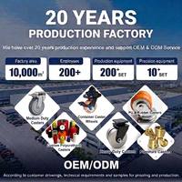 Roues universelles industrielles en PU pour conteneurs ISO 20'40' avec roulettes de verrouillage et roues à haute capacité de charge en nylon et acier