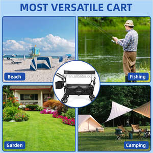 Chariot pliant à roues silencieuses en métal robuste pour bébé - Product Image 5