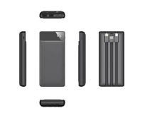 Vente en gros d'usine, batterie externe Li-polymère 10000mAh 22.5W PD avec écran LED, double USB C, mince, portable, pour utilisation en extérieur, chargeur avec logo OEM