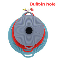 Couvercle de maintien de la fraîcheur en silicone, anti-déversement, anti-poussière, pour vaisselle, couvercle de pot en silicone, couvercle d'huile