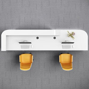 Mostrador de Recepción Moderno y Lujoso en Forma de L, Color Blanco, para Hospital y <span class=keywords><strong>Supermercado</strong></span>, Estilo de Diseño para Oficina - Product Image 6