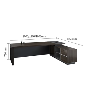 Conjunto de Escritorio Ejecutivo Moderno para CEO con Gabinete de Almacenamiento, Muebles de Oficina - Product Image 5