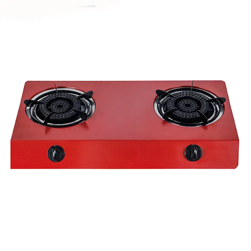 ガスコンロ2バーナーデジタル調理器赤ガラストップ卸売