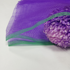 60cm * 100cm 50g <span class=keywords><strong>violet</strong></span> Hdpe Monofilament Leno Mesh sacs pour l'<span class=keywords><strong>ail</strong></span> exporté vers le marché péruvien - Product Image 3
