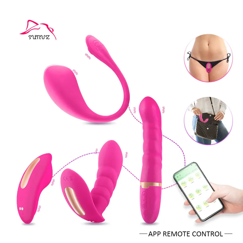 Sunfoo Wireless APP telecomando vibratore indossabile punto G stimolatore clitoride giocattoli del sesso coppie amore vibratore per donna