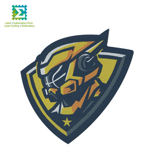 Precio de fábrica, nuevo diseño, Jacquard, parches tejidos personalizados, tela, tipo de insignia para coser - Product Image 2