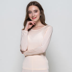 Ensemble de sous-vêtements thermiques en soie tricotée 100% soie de mûrier, pantalon thermique - Product Image 2