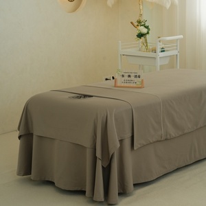 Lenzuola da massaggio in microfibra set gonna da letto mantovana lenzuolo con foro poggiatesta Anti-Pilling copriletto - Product Image 4