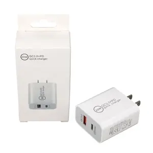 USB AC Carregador de Parede Bloco 20W Dual Port Adaptador 18W QC Entrega Rápida de Energia PD Tipo C Bloco de Carregamento do Usb Plug-c Usb UM Adaptador 3.0