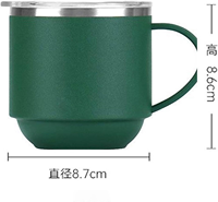 Tasse à café couleur noire avec logo imprimé au laser Tasse de voyage isolée en acier inoxydable 304 330ml