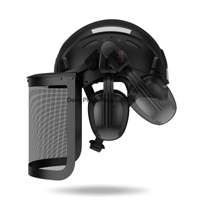 Kit de <span class=keywords><strong>casco</strong></span> de bosque DEKE, <span class=keywords><strong>casco</strong></span> duro de <span class=keywords><strong>motosierra</strong></span> con orejeras y escudo, <span class=keywords><strong>casco</strong></span> de seguridad con visera transparente para faciales de PC - Product Image 3